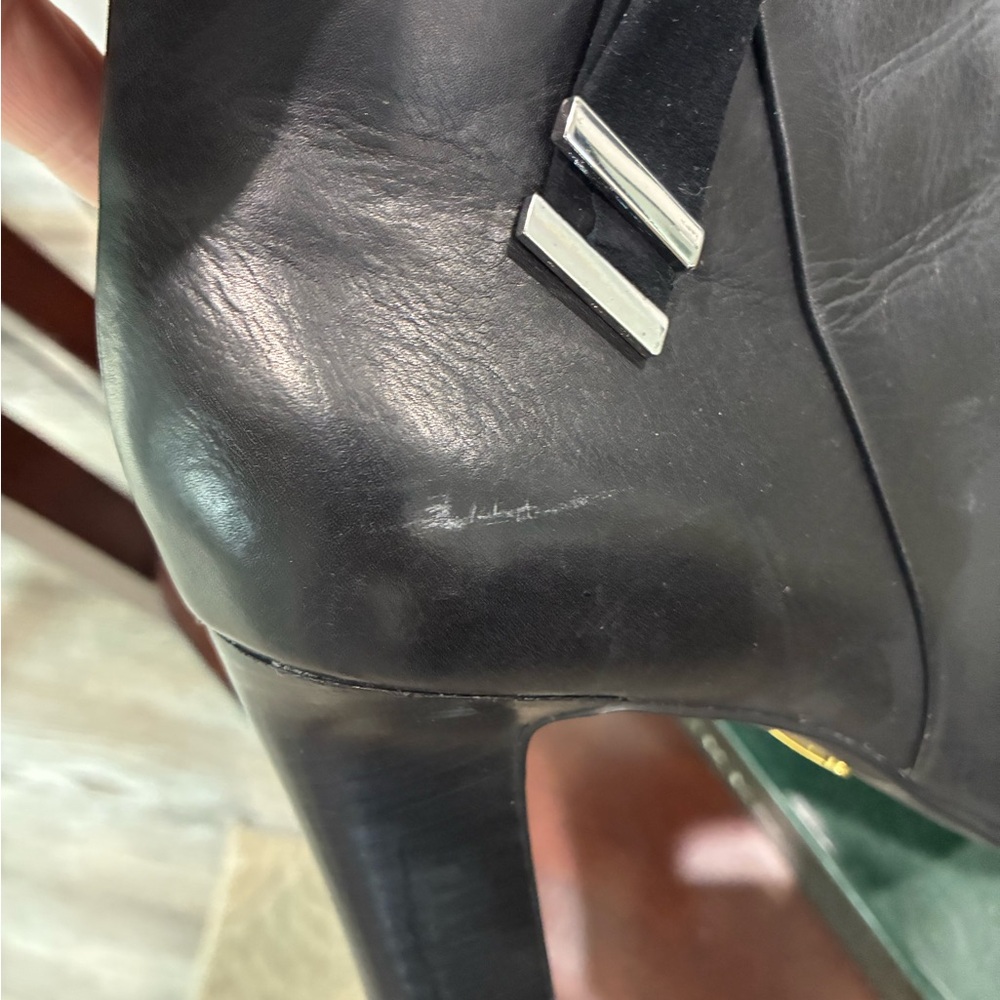 Ralph Lauren Black Heeled Boots for Women - Picture 12 of 13